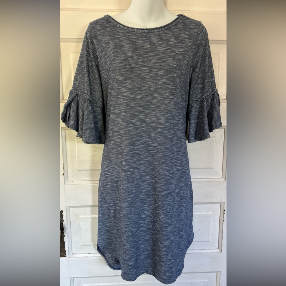 Max Studio from Nordstrom, Blue Bell Sleeve Sheath Dress. Size Small